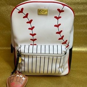 Betsey Johnson mini backpack purse bag w keychain